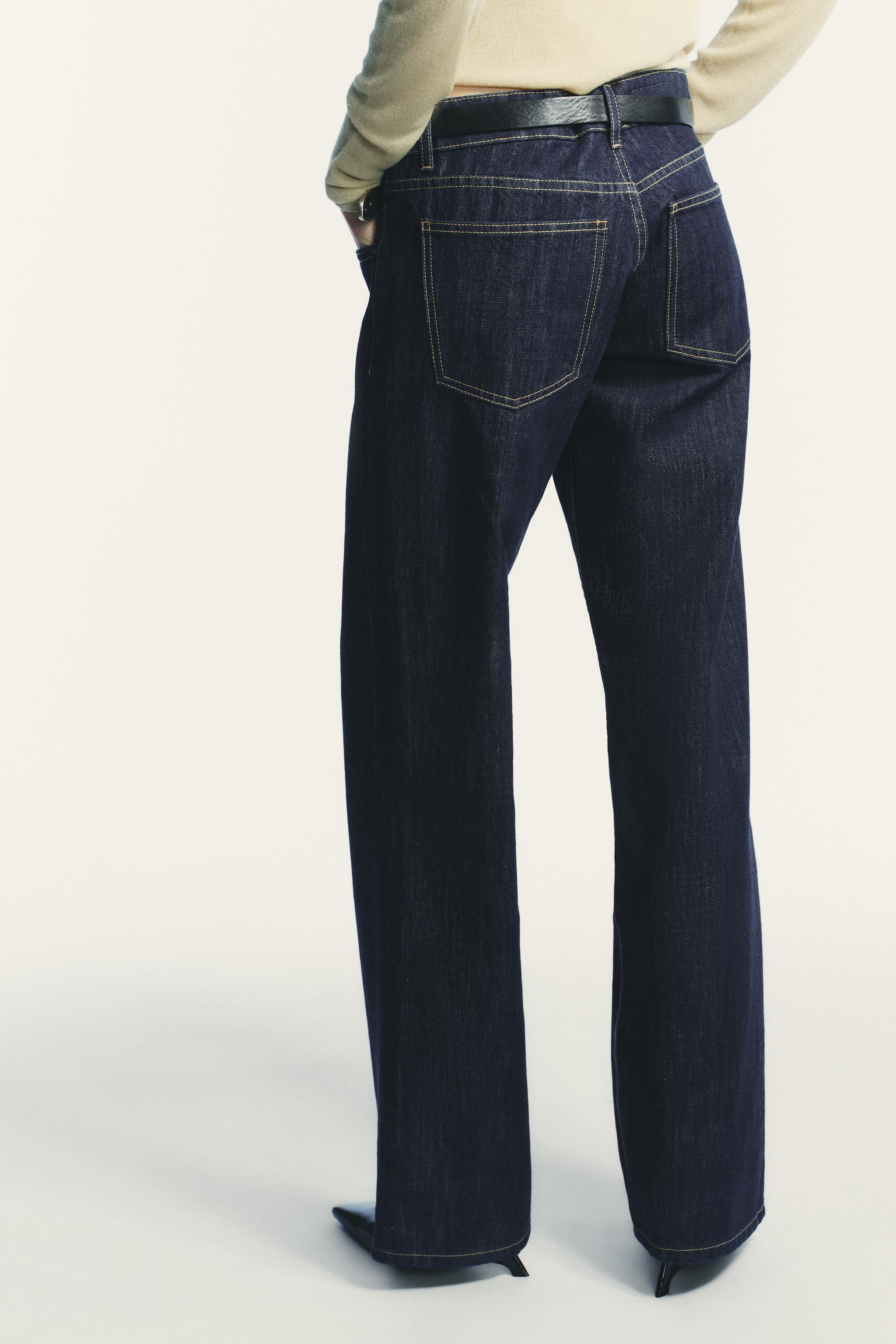 TRF LOW RISE WIDE LEG JEANS - Black | ZARA United States