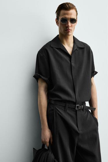 CHEMISE FLUIDE COUPE DÉCONTRACTÉE - Noir de Zara - Image 5