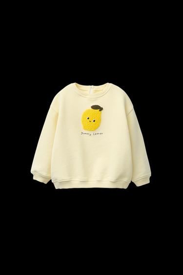 SWEATSHIRT ZITRONEN-PATCH - Hellgrün von Zara - Bild 0