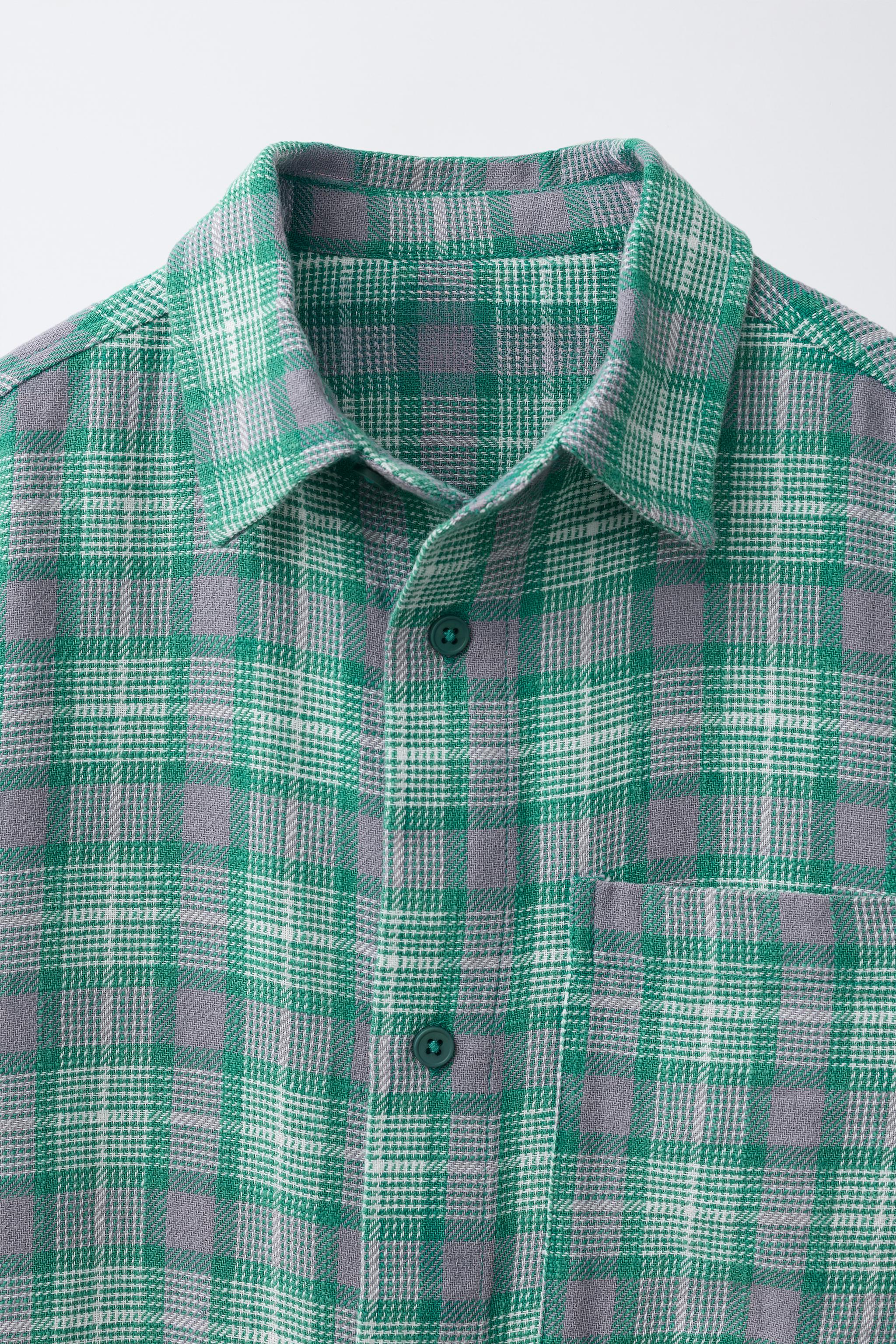 Детские рубашки Zara PLAID PRINT SHIRT — фото 4