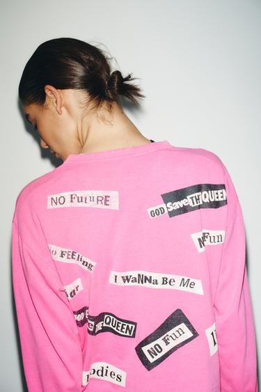 SEX PISTOLS LONG SLEEVE T-SHIRT - Pink by Zara - Image 4