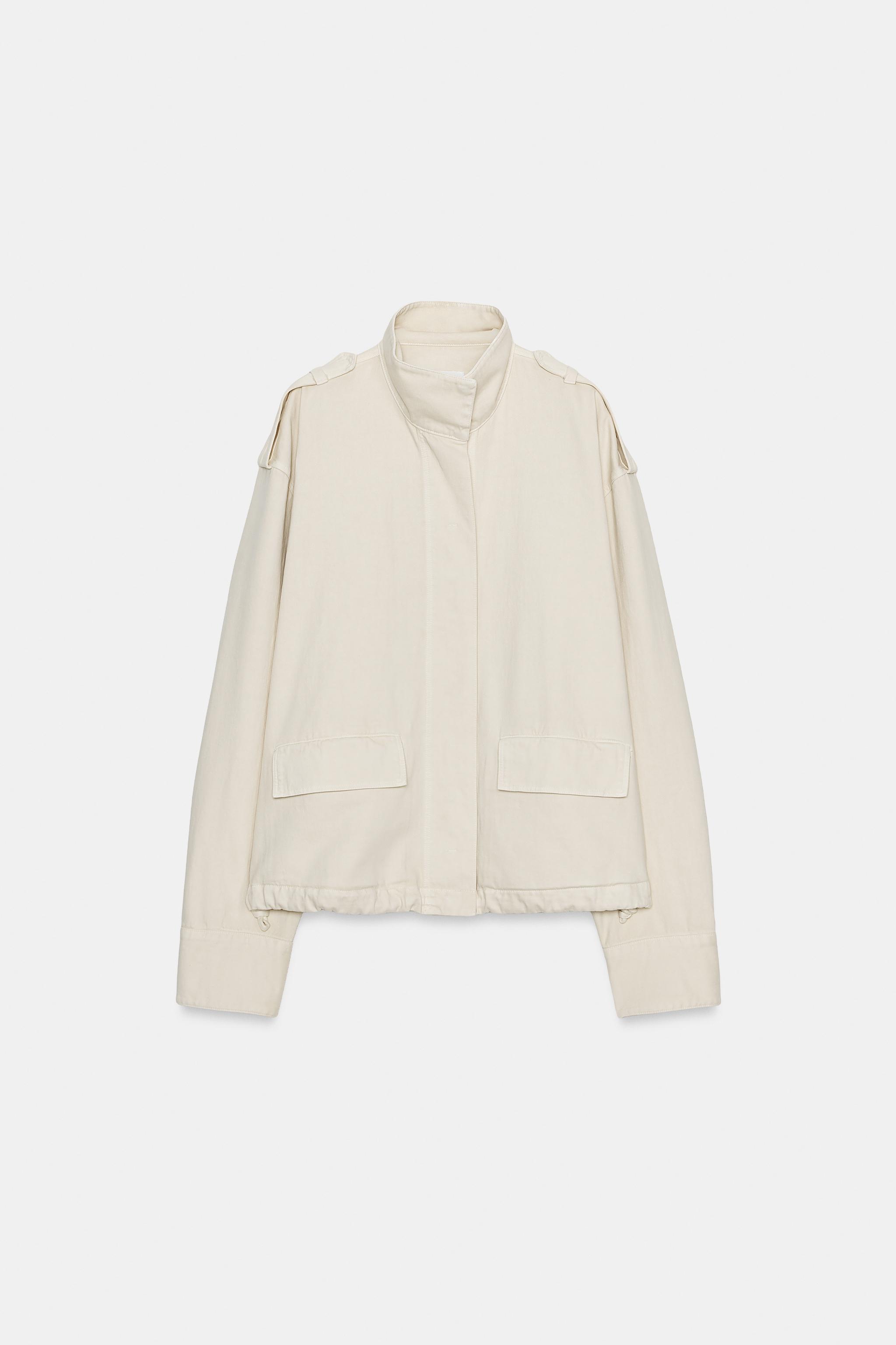 ハイネックジャケット - オフホワイト | ZARA Japan / 日本