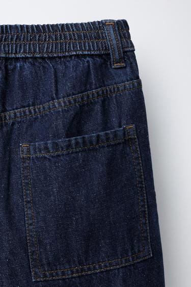 JEAN RELAXED BAGGY CONTRASTANT - Indigo de Zara - Image 3