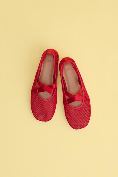 GIÀY BÚP BÊ LƯỚI - Đỏ từ Zara