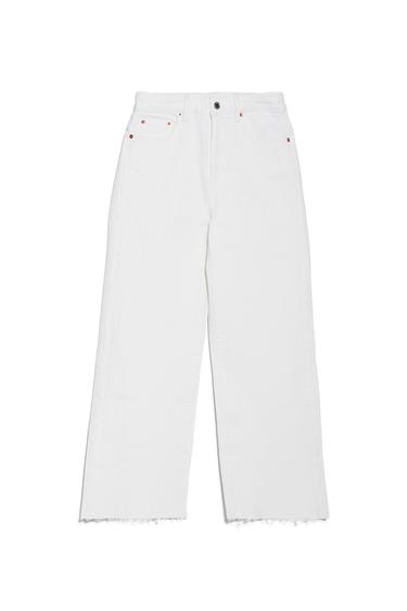 ZW PREMIUM CULOTTE JEANS IN WHITE