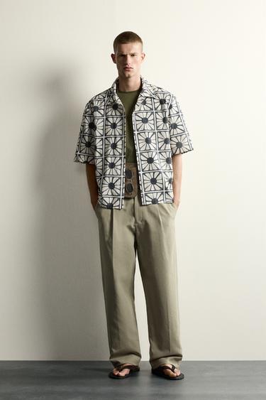 MOSAIC PRINT RELAXED FIT SHIRT - White by Zara