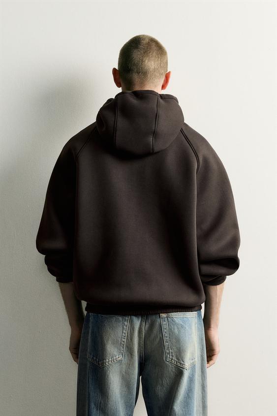 VESTE TECHNIQUE RELAXED FIT À CAPUCHE - Marron de Zara - Image 2