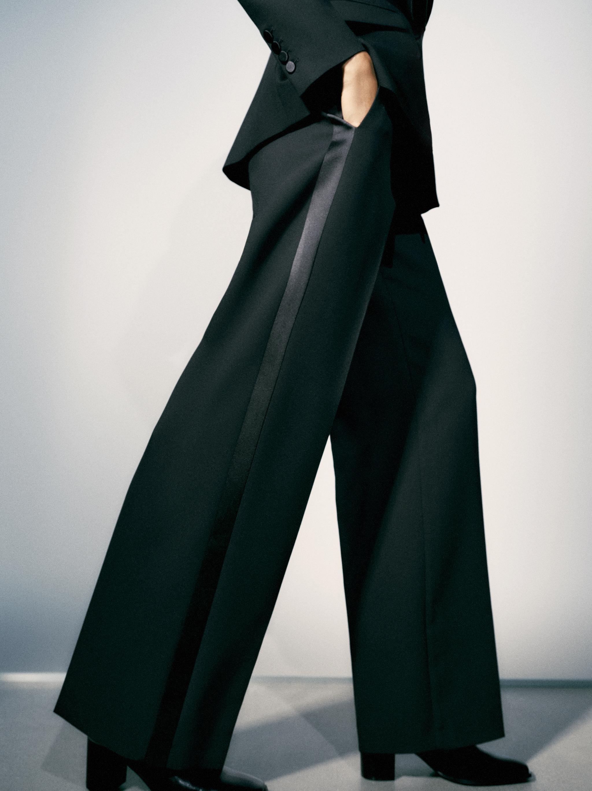 Satin Side Stripe Pants by Zara