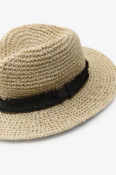 CHAPEAU RUBAN CONTRASTE - Beige clair de Zara - Image 1