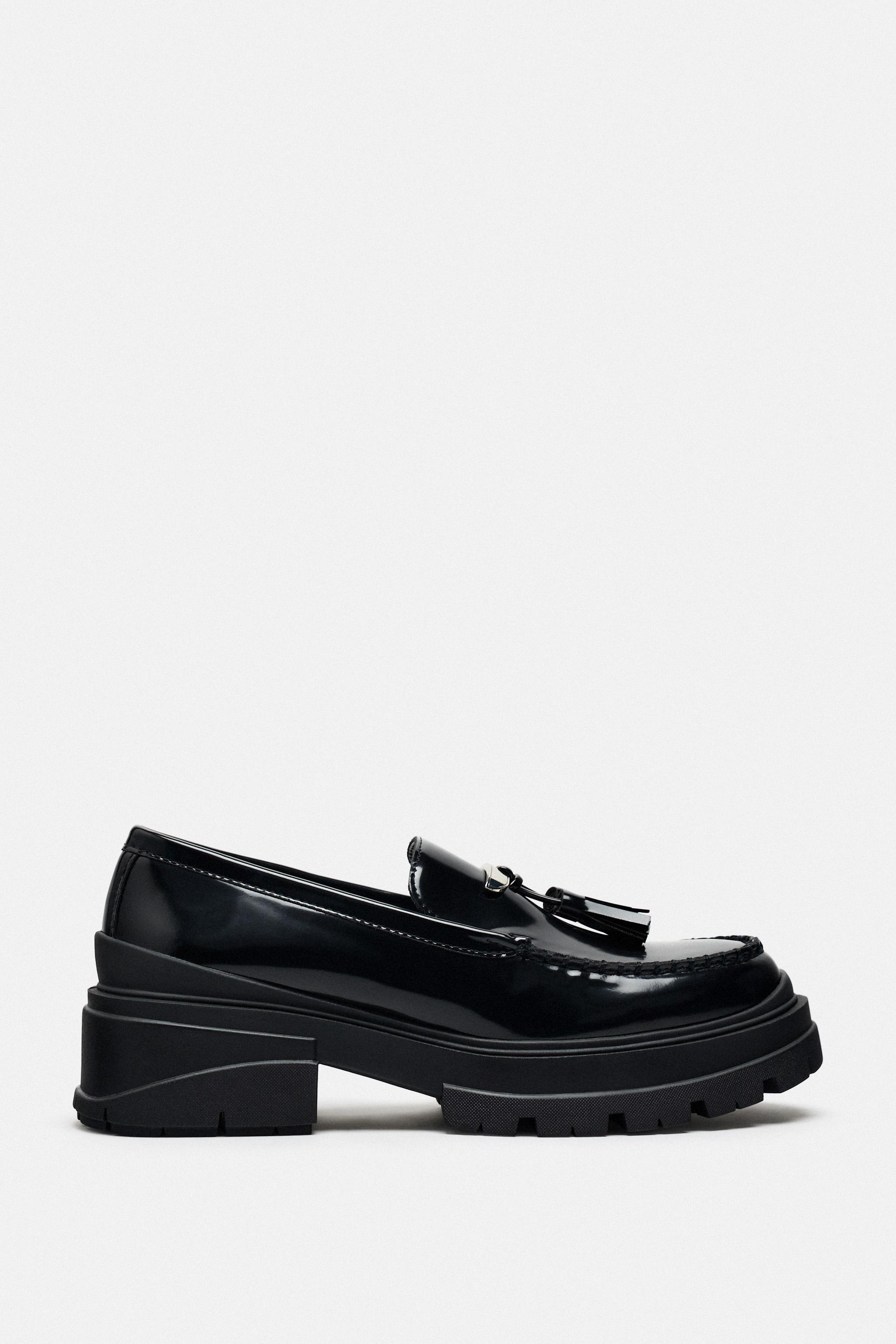 Zara tassel loafers on sale womens