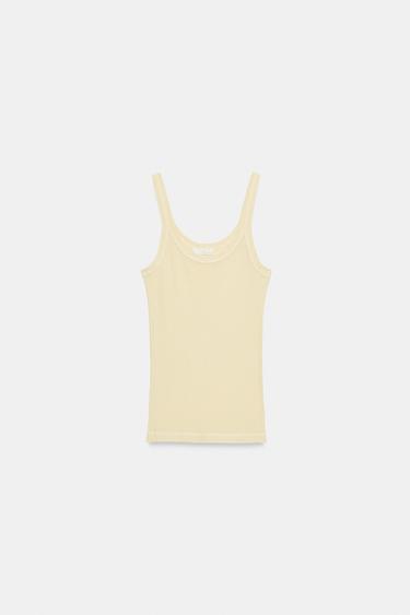 DÉBARDEUR FLUIDE - Jaune de Zara - Image 5