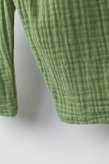 TROUSERS WITH TEXTURED FABRIC - Green by Zara - Image 3