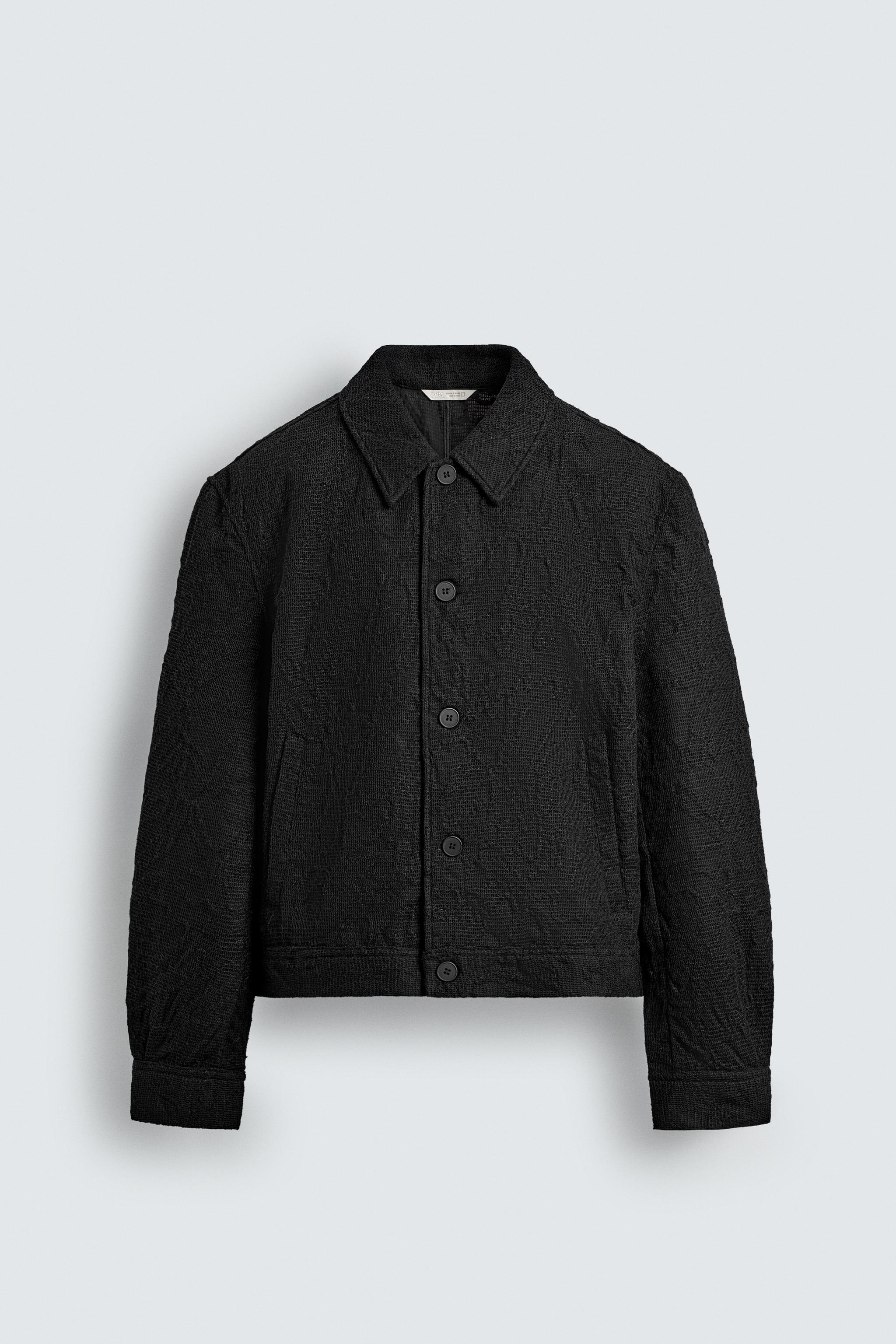★ZARA★ CONTRAST TECHNICAL JACKET CROCHET TEXTURED JACKET - Ecru | ZARA United States