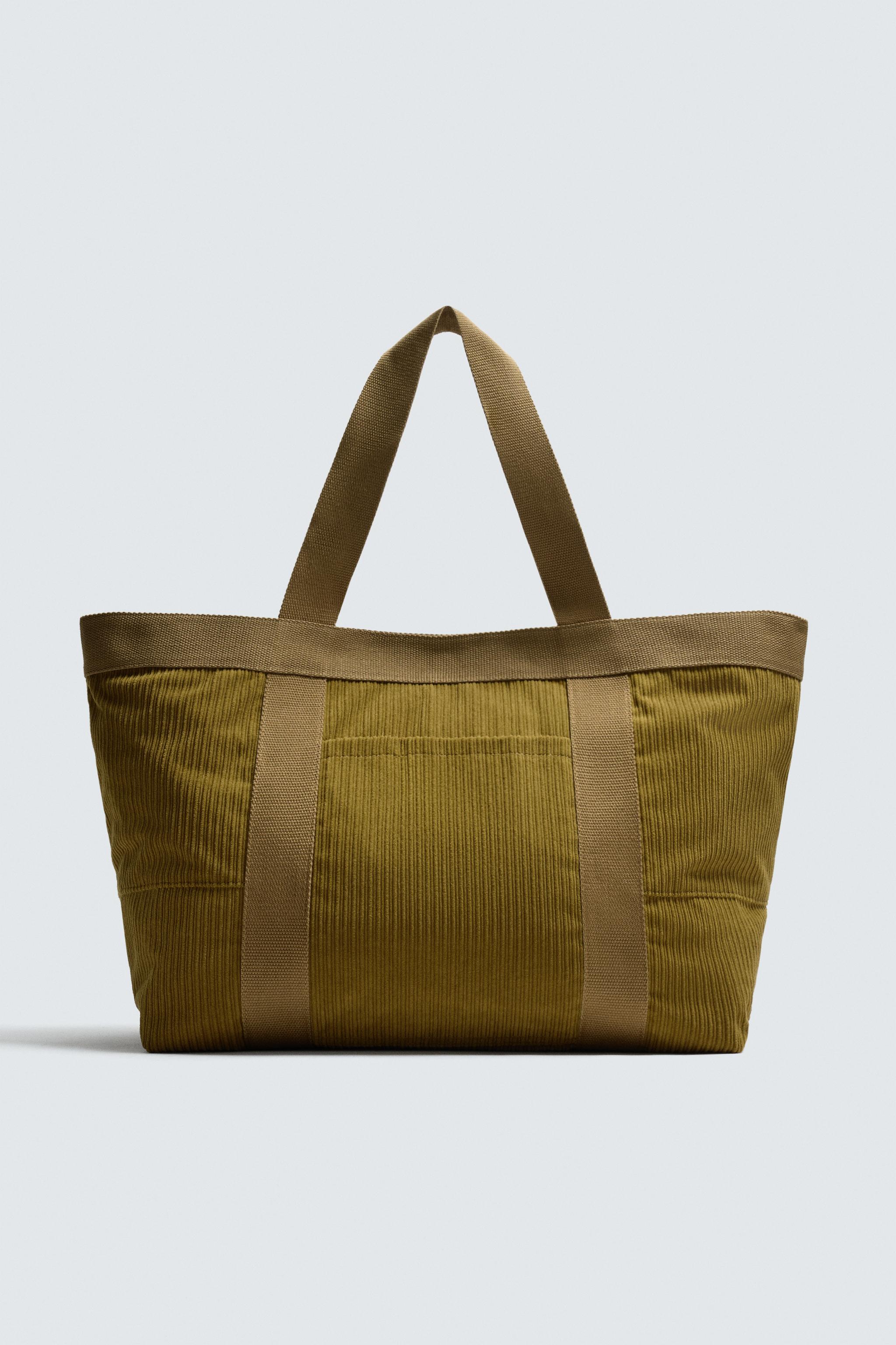 CORDUROY EFFECT TOTE BAG
