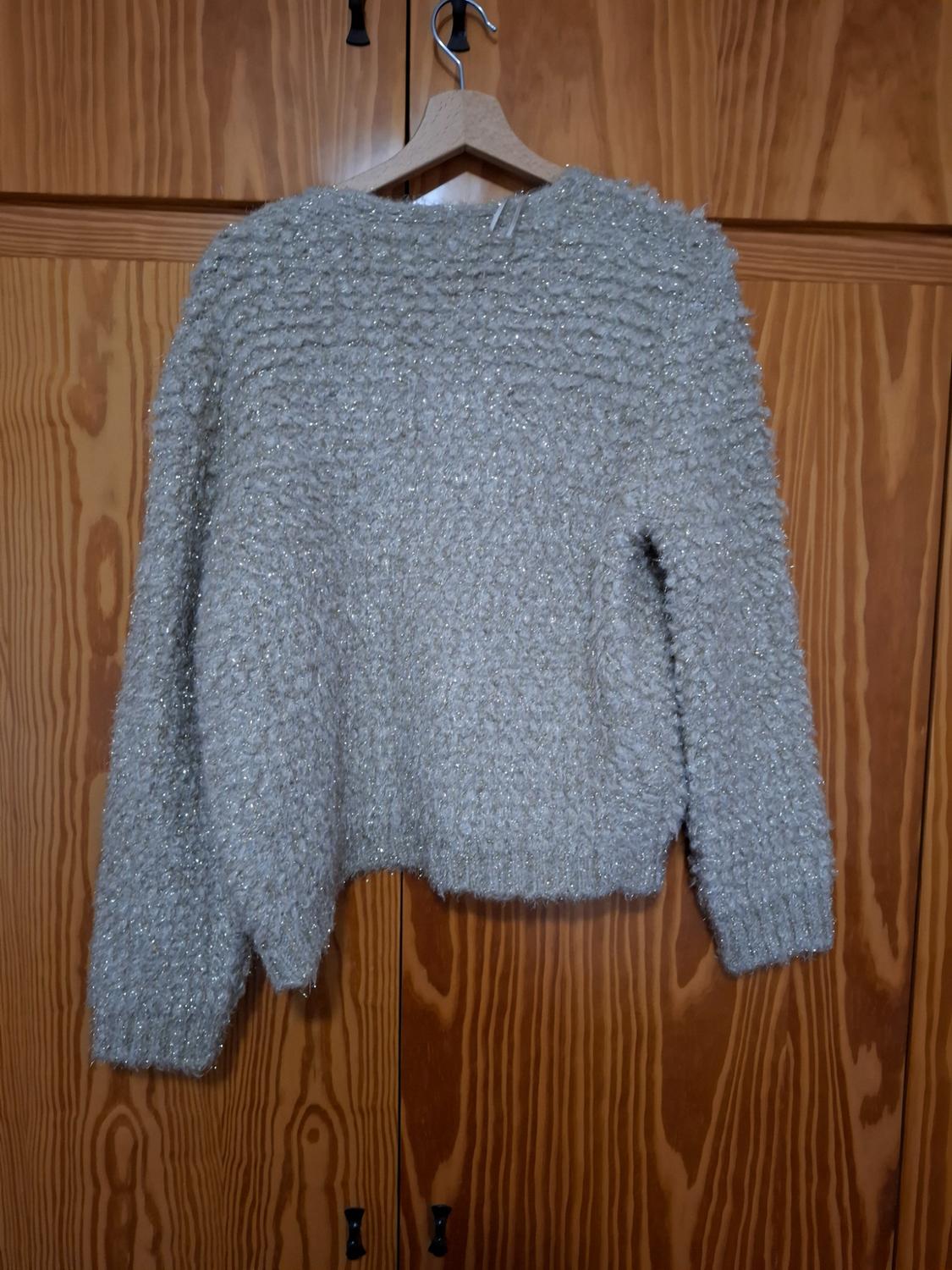 SHORT KNIT CARDIGAN WITH METALLIC THREAD - Image 3