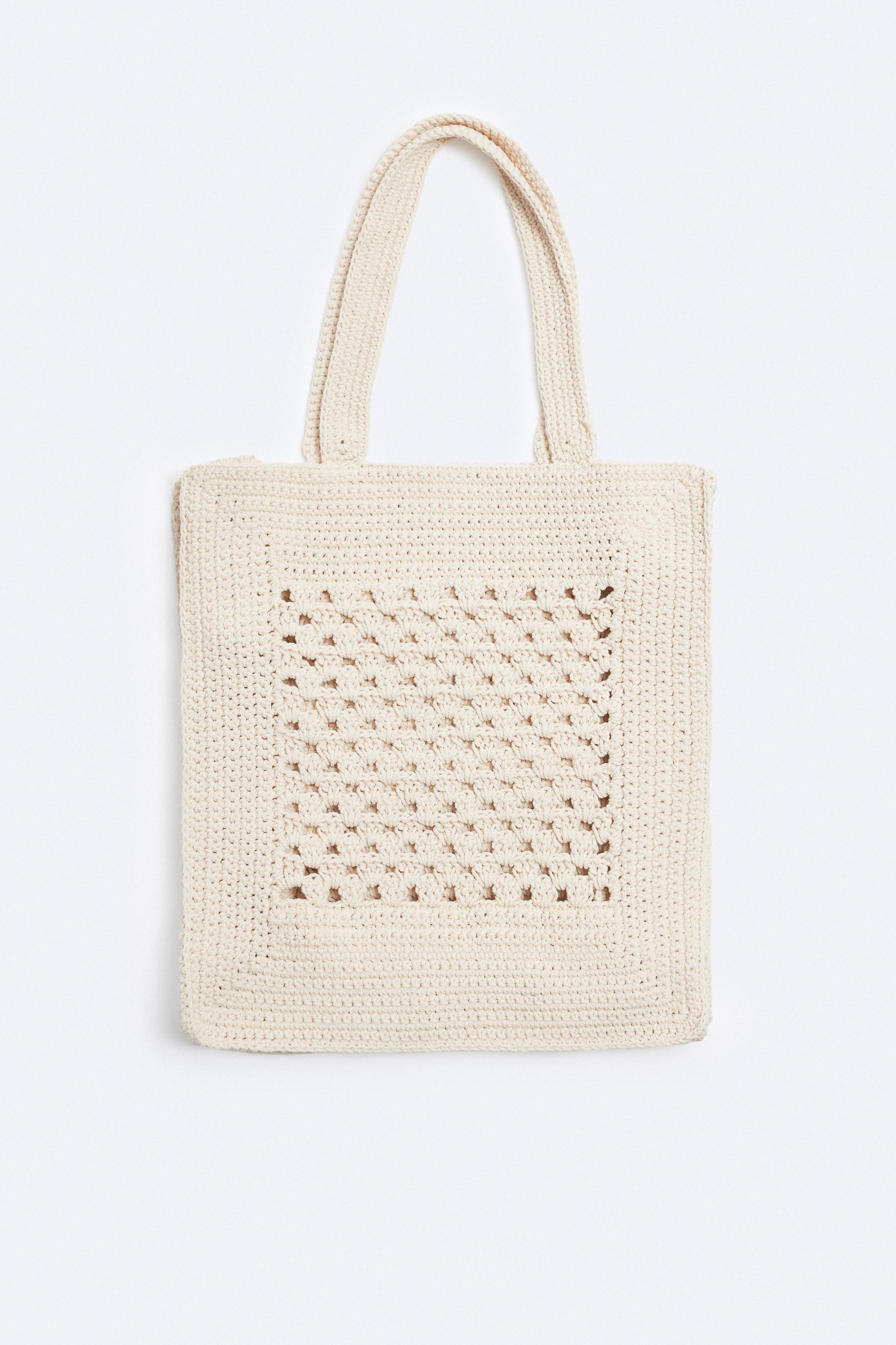 クロシェ編みショッピングバッグ