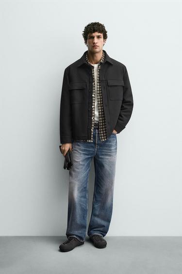 SOFT QUILTED OVERSHIRT - Black by Zara