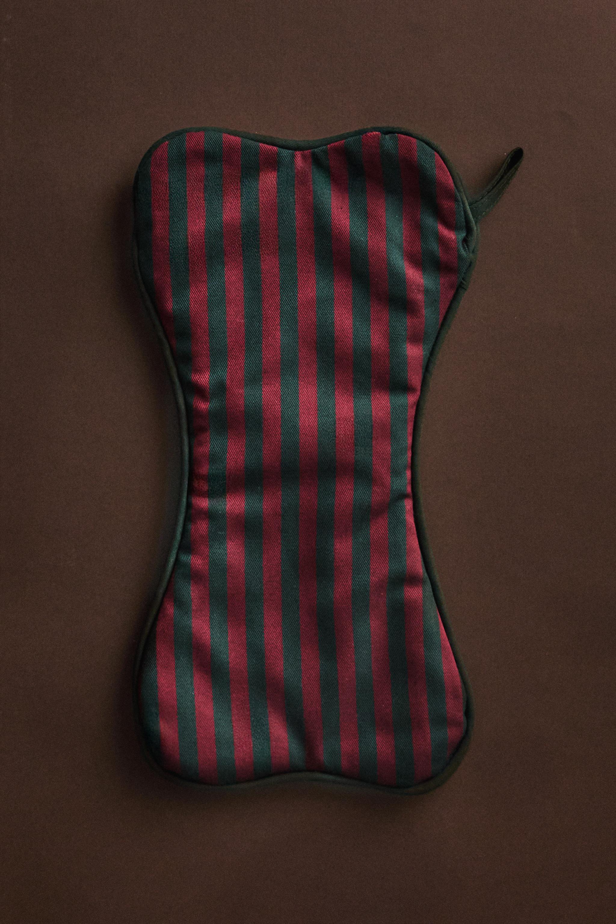 CHRISTMAS STRIPED BONE PET SOCK