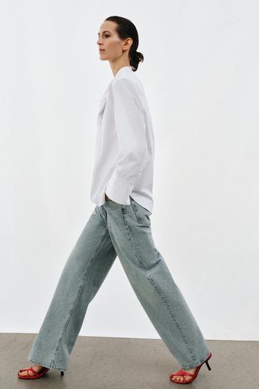 ZW COLLECTION POPLIN SHIRT WITH TIE DETAIL - White by Zara - Image 2