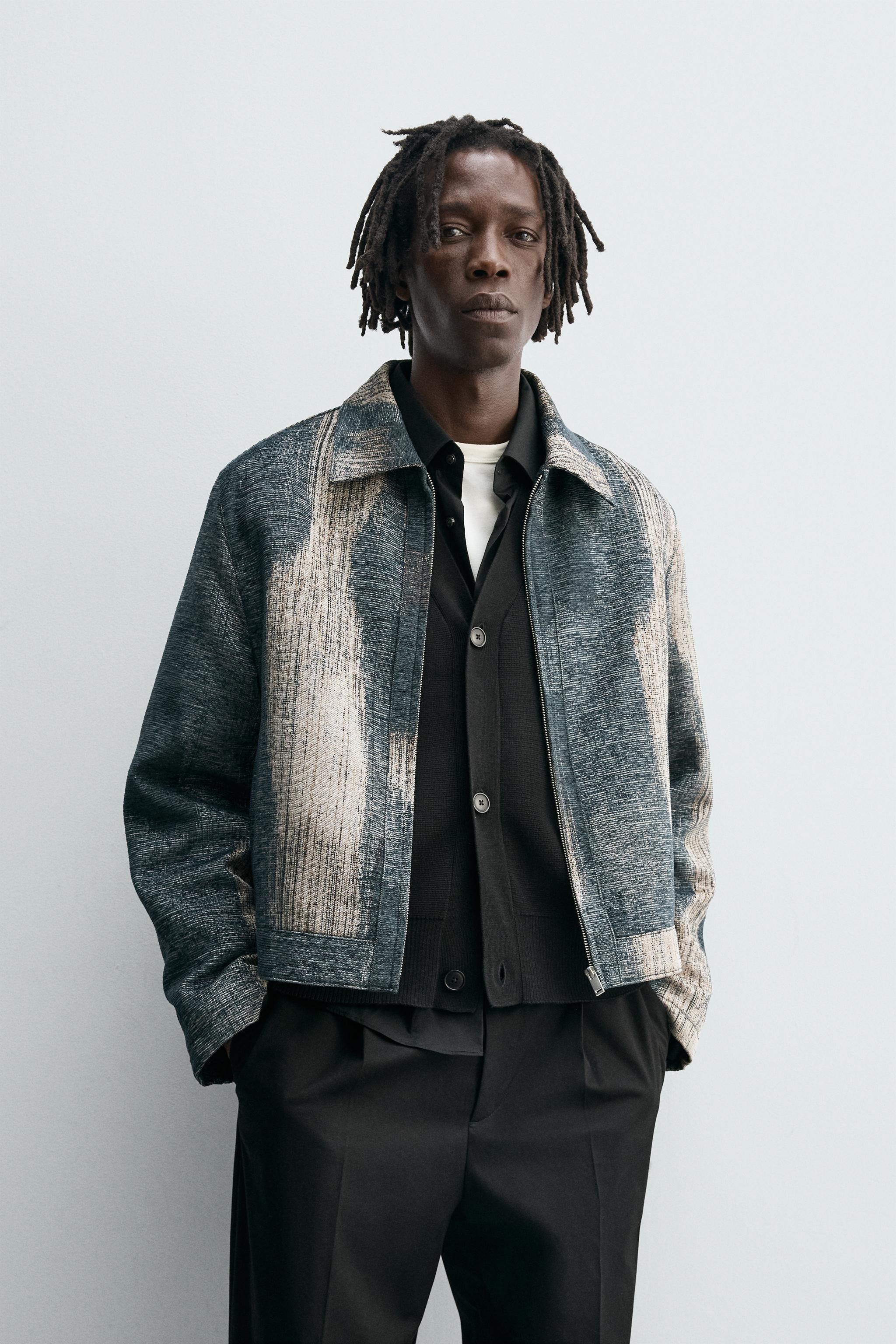 ABSTRACT JACQUARD JACKET - Blue / Indigo | ZARA Mexico