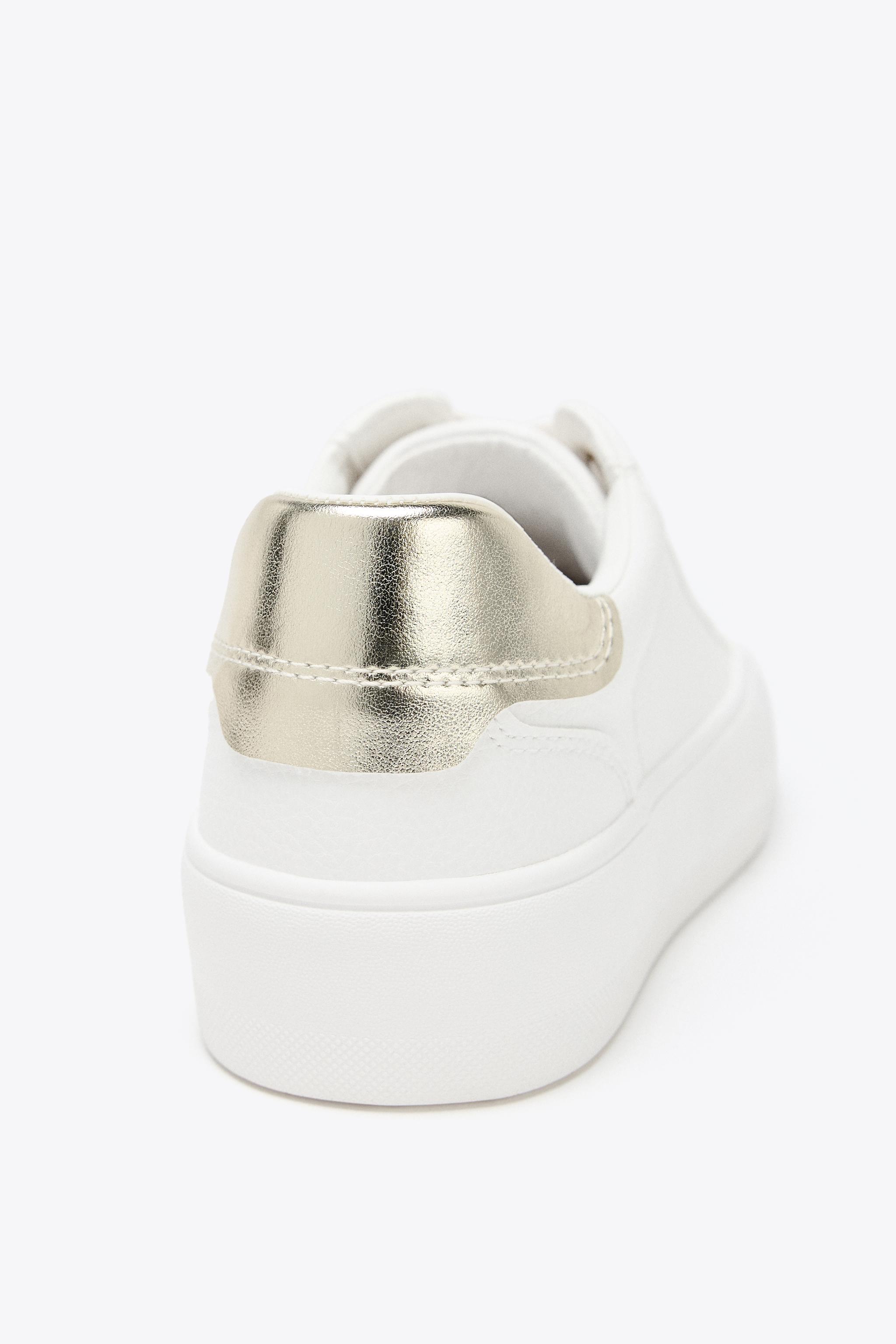 【ZARA】コントラストスニーカー | 5455/510/001 CONTRAST SNEAKERS - White | ZARA United States