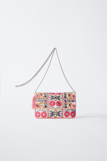 BORSA A TRACOLLA SPECCHIETTI - Bianco écru di Zara