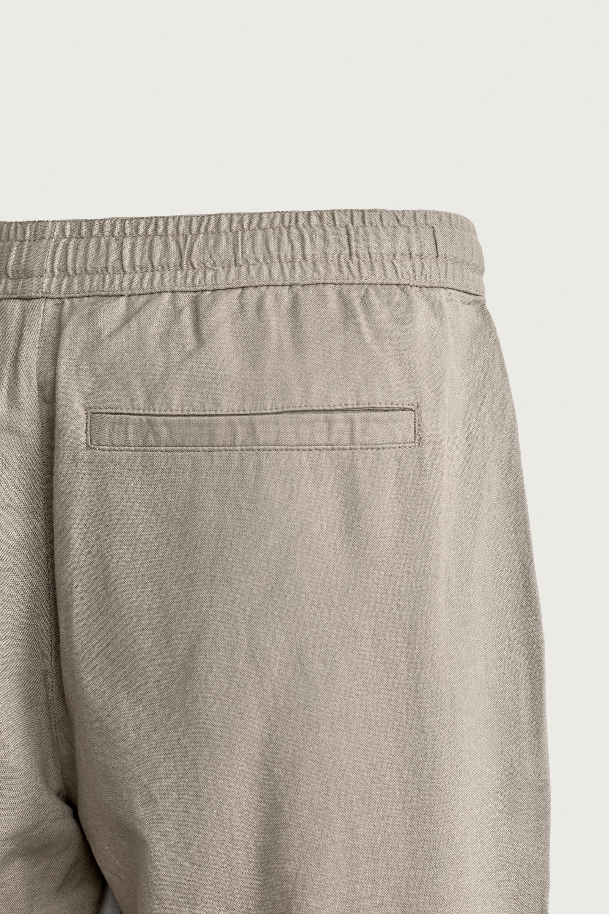 COTTON-LINEN RELAXED FIT PANTS