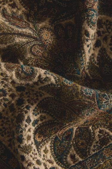 PAISLEY THROW - Khaki by Zara