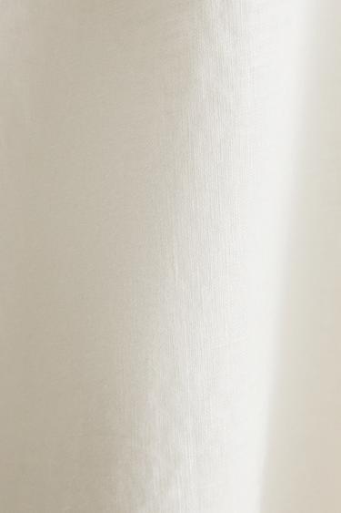 LONG LINEN SKIRT - Ecru by Zara