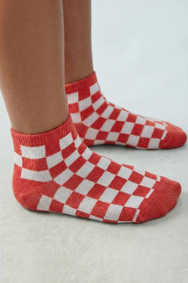 3-PACK OF CHECKERBOARD ANKLE SOCKS - Multicoloured by Zara