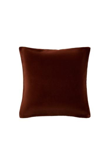 CAPA DE ALMOFADA DE VELUDO LISO - Terracota da Zara
