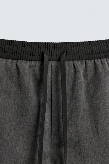 CONTRAST WAIST BERMUDA SHORTS - Grey by Zara - Image 7