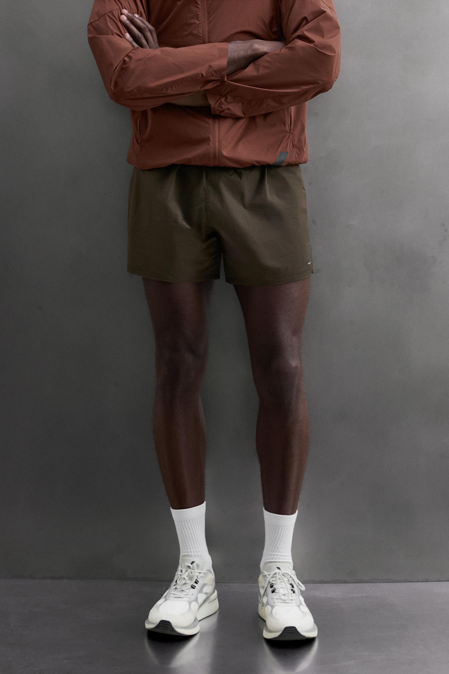 Мужские шорты Zara 5" Running, цвет: Коричневый — фото 2