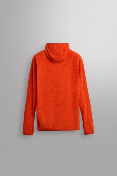 SWEAT POLAIRE SKI TEXTURÉ À CAPUCHE - Orange de Zara - Image 6