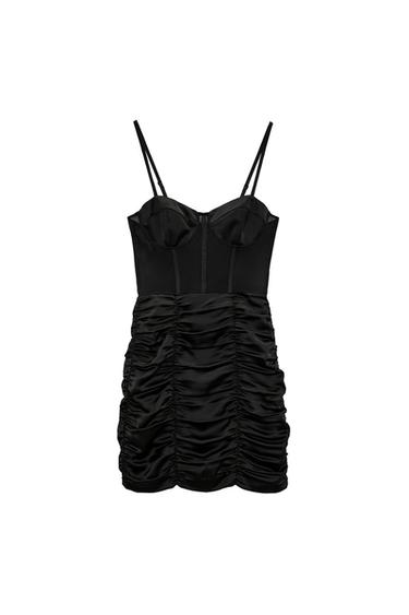 CONTRAST SEMI-SHEER DRESS