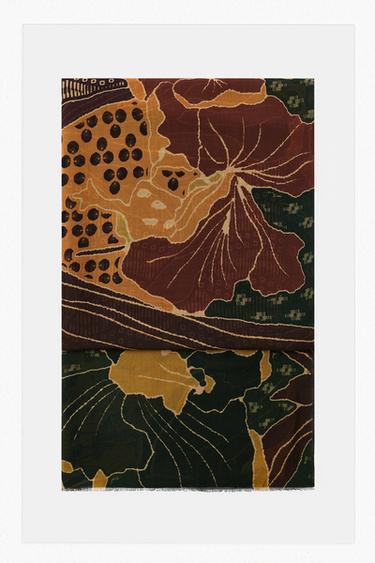 FOULARD MODAL SOIE À IMPRIMÉ FLORAL - Marron de Zara