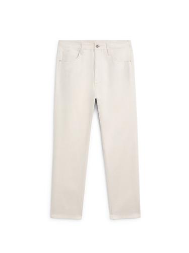 Zara Cotton and linen five-pocket trousers - Ecru