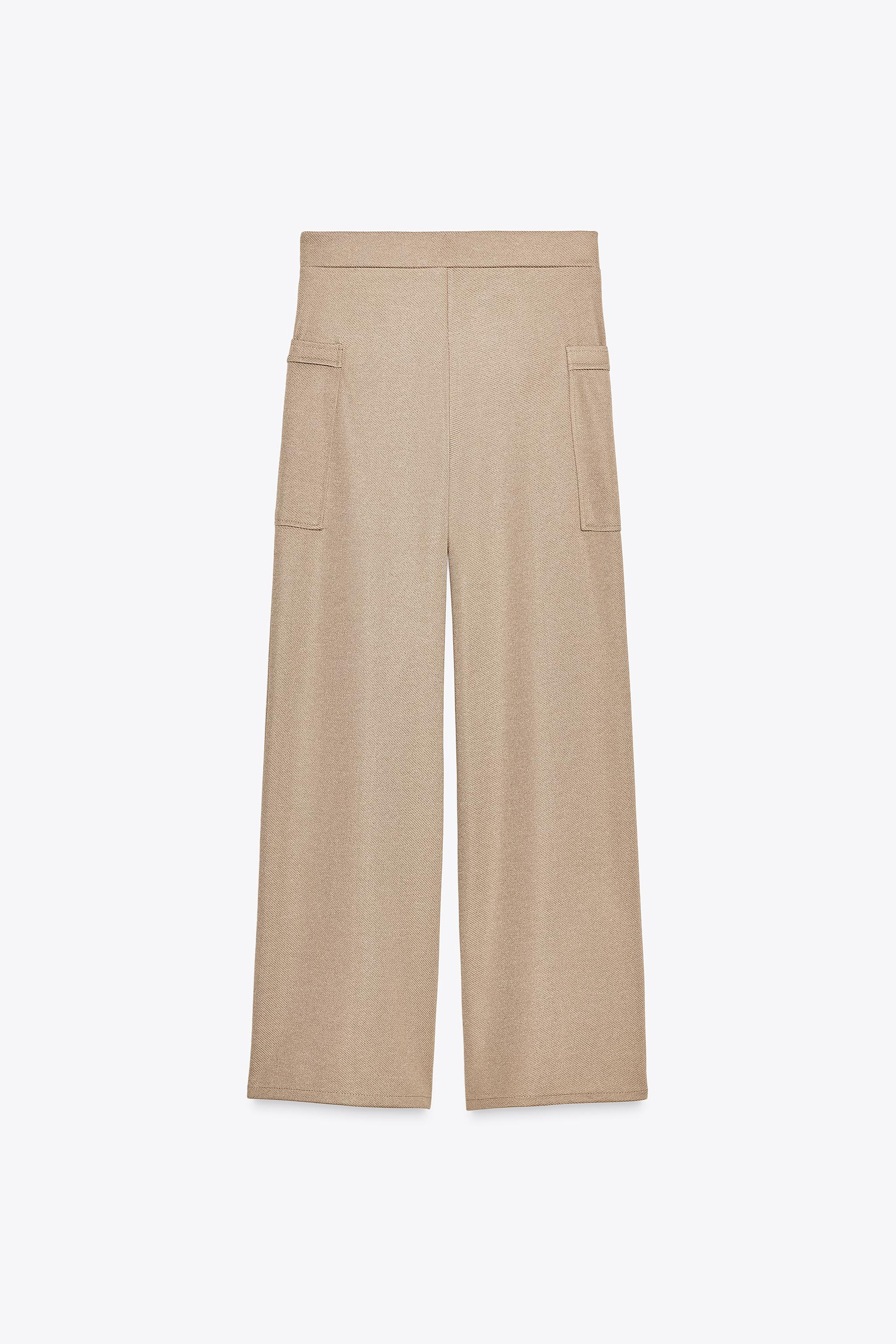 Zalando Cigarette Jeans Bershka Khaki Zara Pantaloni Beige Bershka