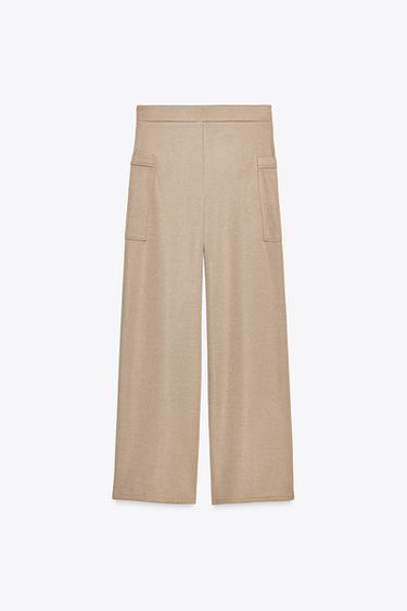 TWILL TROUSERS WITH POCKETS - Beige by Zara - Image 6