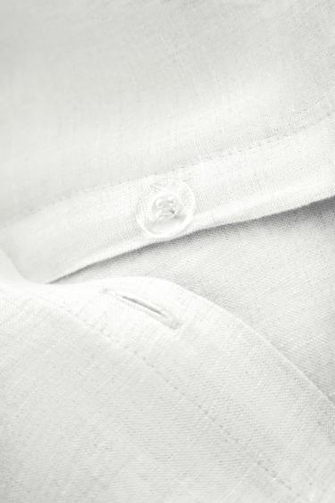 Zara WASHED LINEN DUVET COVER (160 GxM²) - White