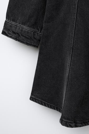 CUT-OUT DENIM DRESS - Black by Zara - Image 3