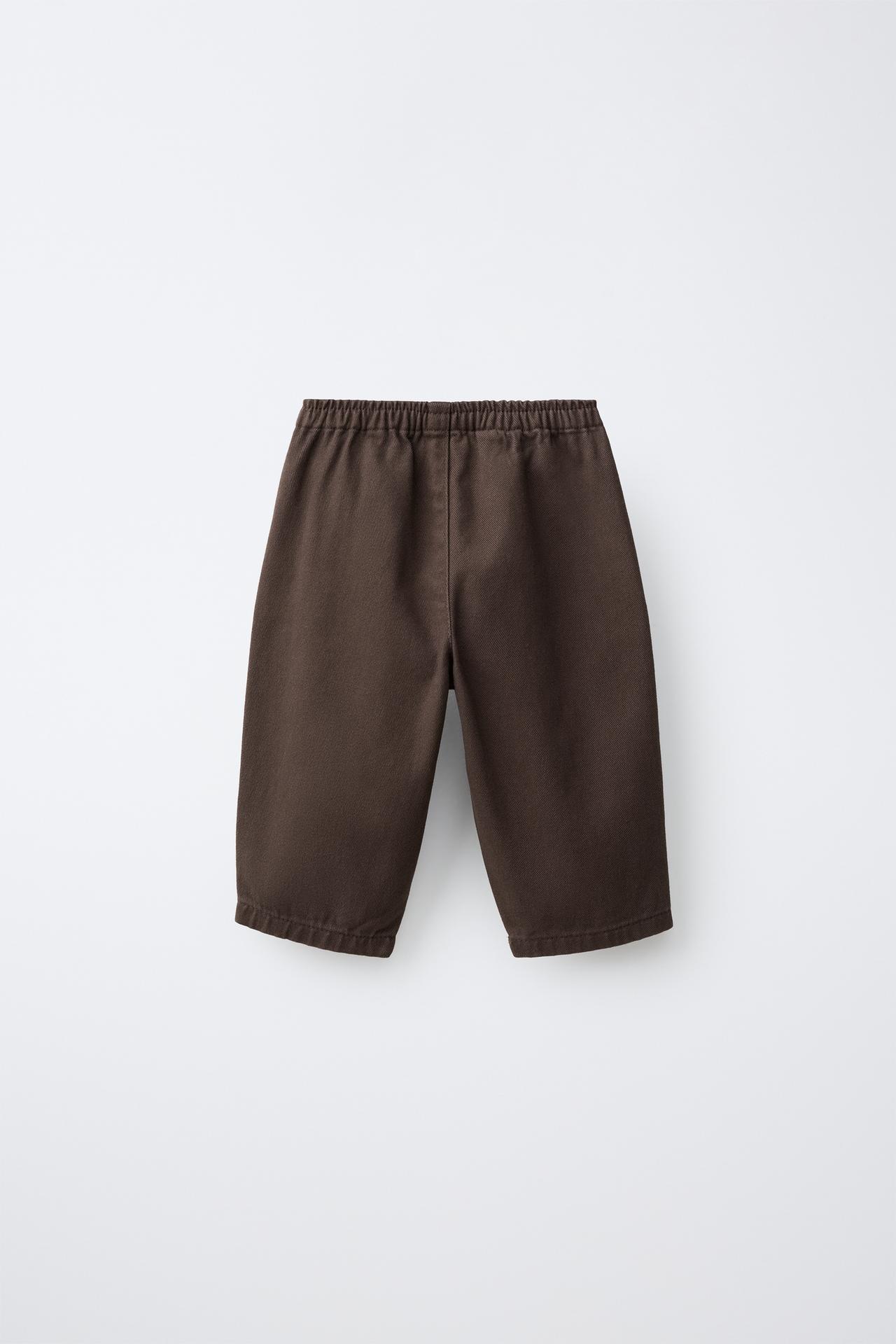 SOLID TWILL PANTS — Chocolate
