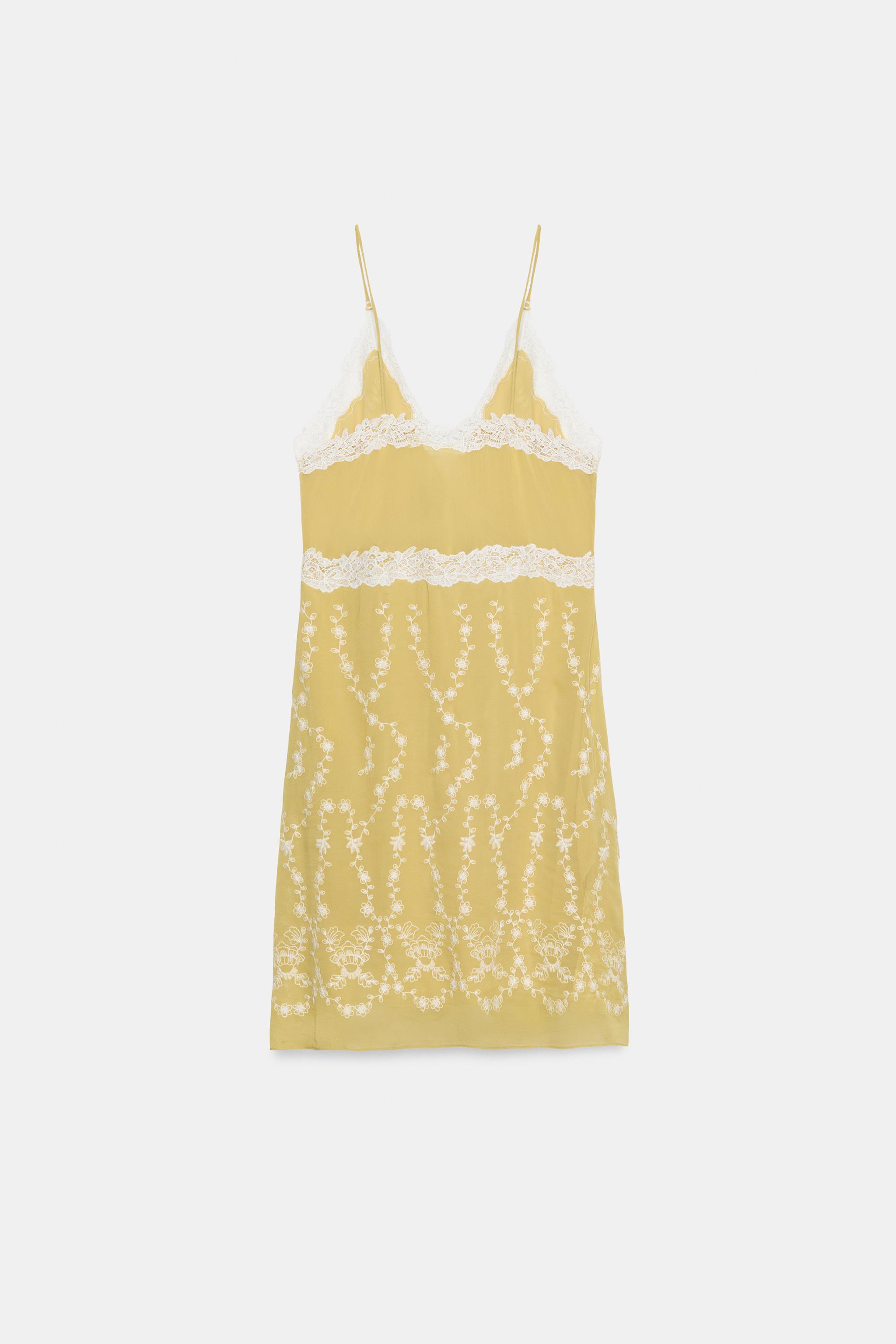 Женские платья Zara ZW COLLECTION EMBROIDERED SHORT DRESS — фото 7