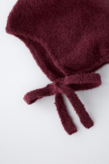 BONNET EN MAILLE AVEC POMPON - Framboise de Zara - Image 2