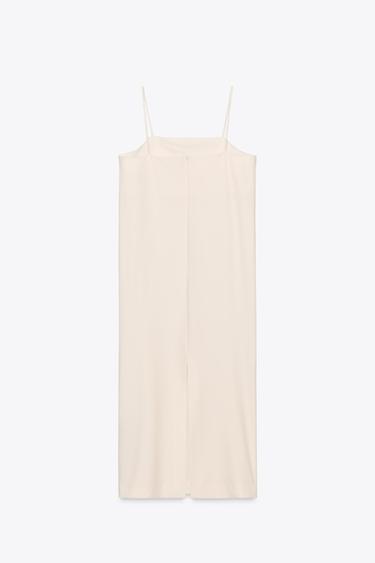 ZW COLLECTION MINIMAL STRAPPY DRESS - Oyster-white by Zara - Image 6
