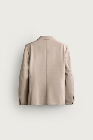 VESTE DE COSTUME SLIM FIT - Sable / Chiné de Zara - Image 8