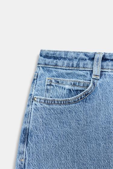 JUPE Z1975 MI-LONGUE EN JEAN À OUVERTURE - Bleu moyen de Zara - Image 9