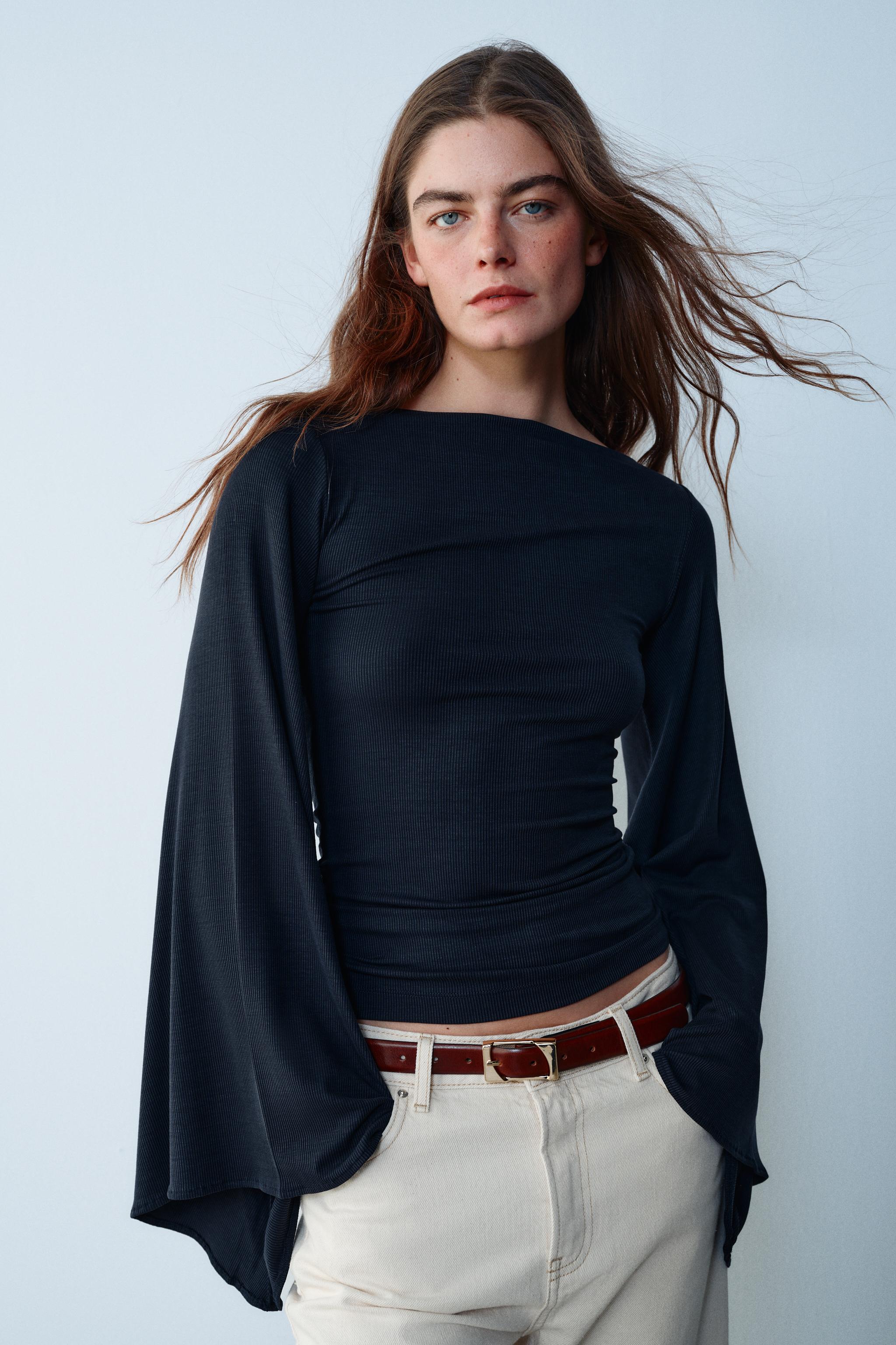 Cape Sleeve T-Shirt by Zara