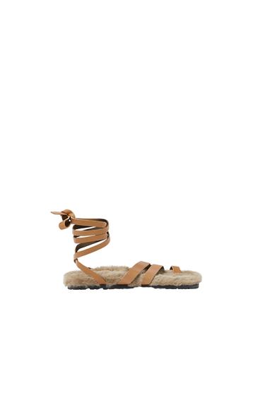 KIDS/ STRAPPY LEATHER SANDALS