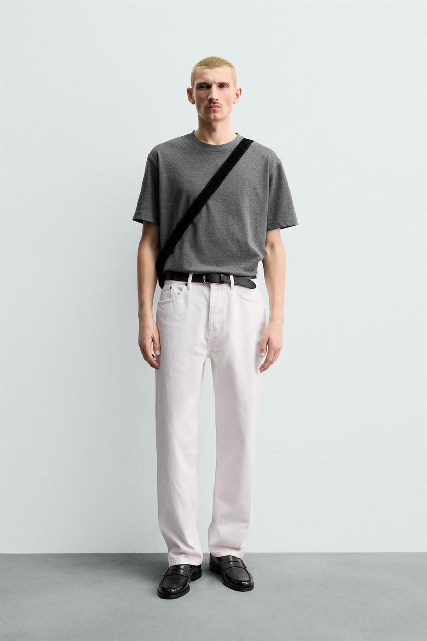 ORIGINS STRAIGHT ANKLE FIT JEANS - White | ZARA United Kingdom